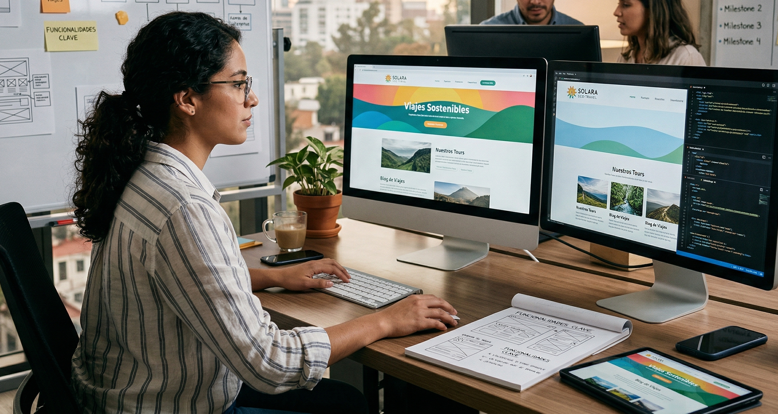 un profesional creando una pagina web optimizada