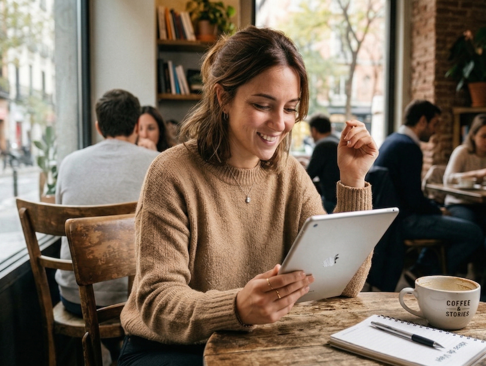 persona leyendo un contenido de un blog profesional